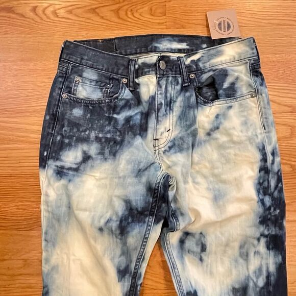 Women's Upcycled Dyed Patchwork Vintage Levi's 559 Straight Leg Jeans sz. 30 x30 - Picture 5 of 10